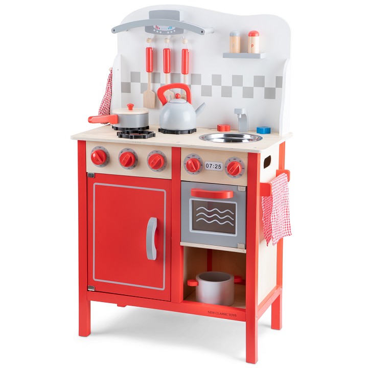 New Classic Toys - Kinderküche Bon Appétit - De Luxe - Rot